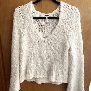 Free People Chunky White Sweater